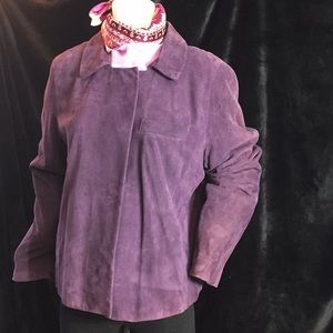 Talbots well constructed lined suede jacket sz 18